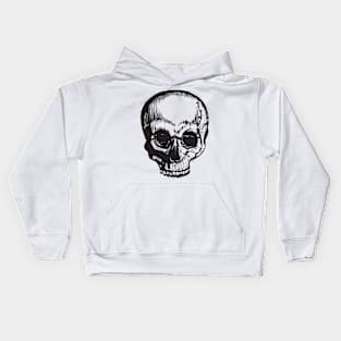 Pen Stroke Skull Kids Hoodie